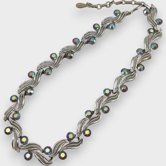 Vintage Aurora Rhinestone Choker Necklace - Picture 1 of 9